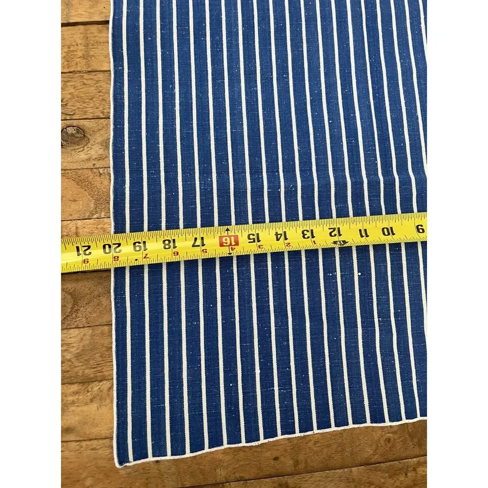 Linen Napkin Set of 4 Blue Striped Pattern 20